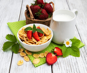 Muesli with strawberries