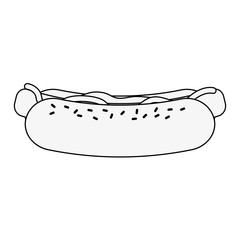 Hot dog fast food icon vector illustration graphic design