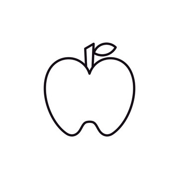 Apple icon fruit vector logo design logo illustration