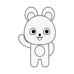 Cute bear cartoon icon vector illustration graphic design