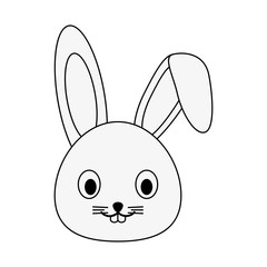 Cute bunny cartoon icon vector illustration graphic design