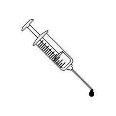 Medical syringe symbol icon vector illustration graphic design