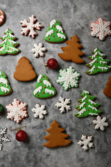 Composition with christmas cookies