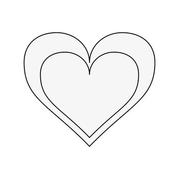 Heart and love symbol icon vector illustration graphic design