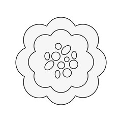 Beautiful flower symbol icon vector illustration graphic design