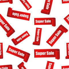Super sale sticker seamless pattern background. Business flat vector illustration. Super sale shopping sign symbol pattern.
