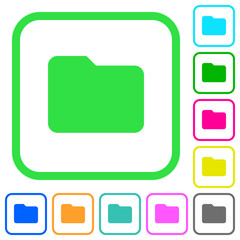Single folder vivid colored flat icons icons