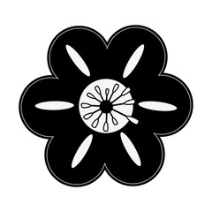 Beautiful flower symbol icon vector illustration graphic design