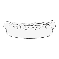 Hot dog fast food icon vector illustration graphic design