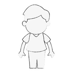 Man faceless cartoon icon vector illustration graphic design