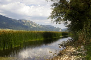mountain lake in matese park