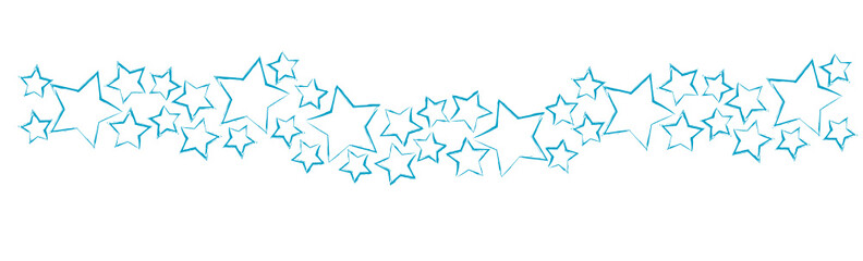 Weihnachtskarte ein Banner mit Sternen Band blau