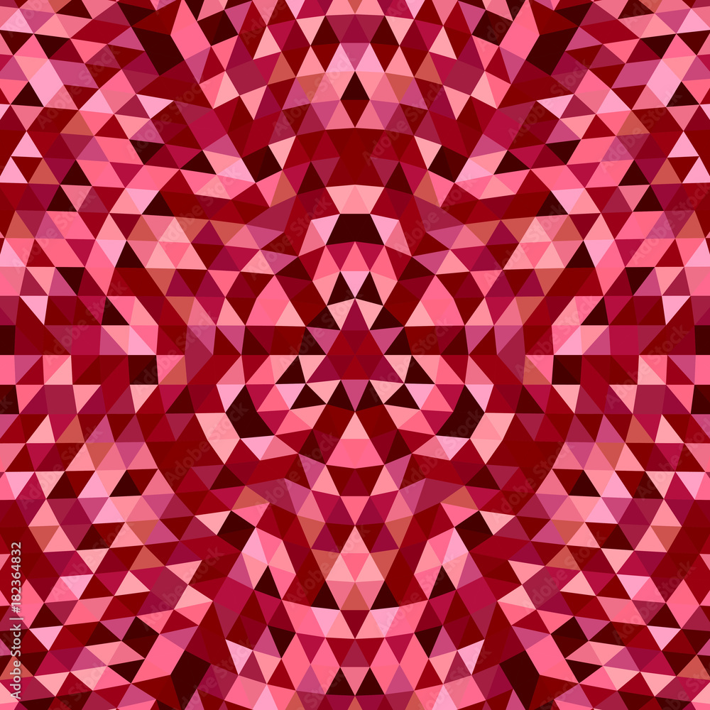 Poster round geometric triangle kaleidoscope mandala background - symmetric vector pattern digital design f