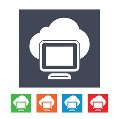 cloud sharing monitor icon