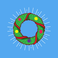 mistletoe sticker vector cartoon