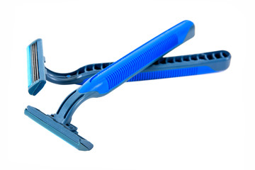 Closeup of razor isolated on white background.Men razor isolated