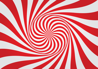 Abstract, red vortex, whirlpool background with twisted shapes