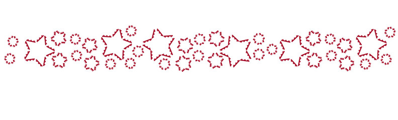 ein Banner mit roten Sternen Weihnachten Karte