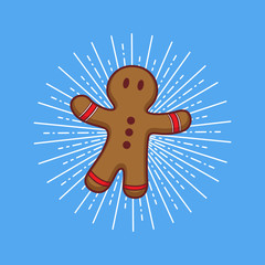 christmas ginger bread vector cartoon