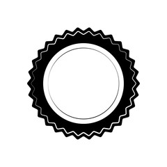 circle seal stamp on white background