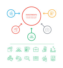 Investments Visualization Vector Illustration