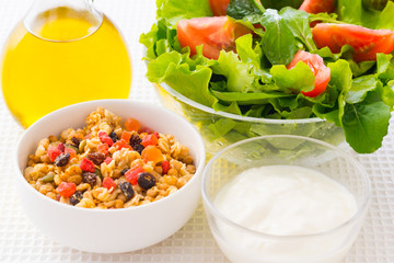 シリアルとヨーグルト