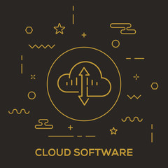 Fototapeta na wymiar Cloud Software Concept