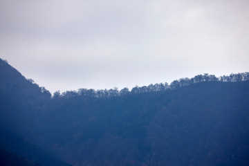 Fototapeta premium 鬼女台から望む蒜山高原方面の山並み