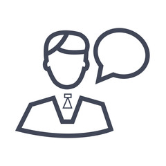businessman speech icon