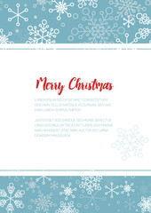 Fototapeta premium Minimalist Christmas flyer/card template