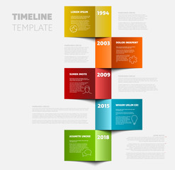 Vertical timeline template