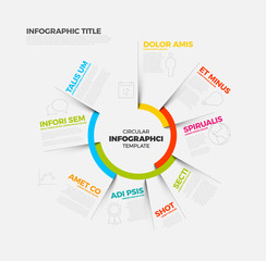 Vector circular Infographic report template