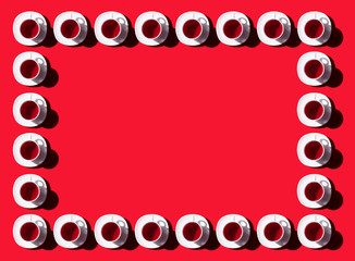 frame from tea cups