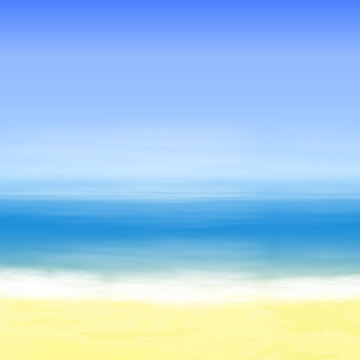 Beach and blue sea. Summer tropical background.