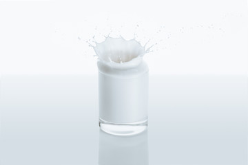splash of milk in glass