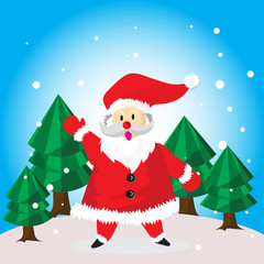 Santa design Hello Happy Cartoon