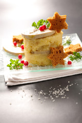 mashed potato with foie gras for christmas