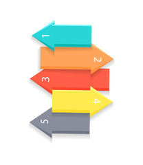 Colorful Arrows for List Vector Illustration