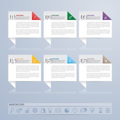 infographics design and marketing icons vector. Business concept