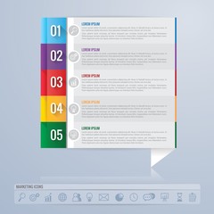 infographics design and marketing icons vector. Business concept