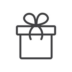 linear gift box icon