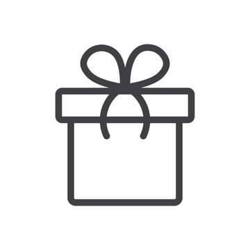 recommend clip art: linear gift box icon