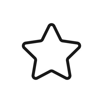 simple star icon outline