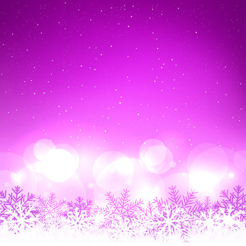 Christmas Purple Snow Background