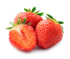 Strawberry isolated closeup.