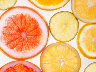 The colors of citrus fruits