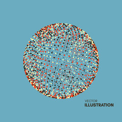 Sphere. 3d abstract composition. Futuristic technology style. Vector illustration.
