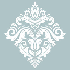 Elegant vector ornament in classic style. Abstract traditional white pattern with oriental elements. Classic vintage pattern