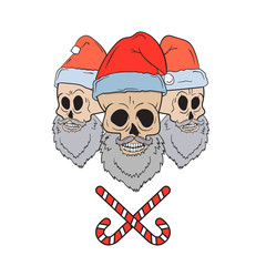 Skulls With Santa Hats