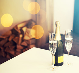 Champagne background. New Year Eve celebration
